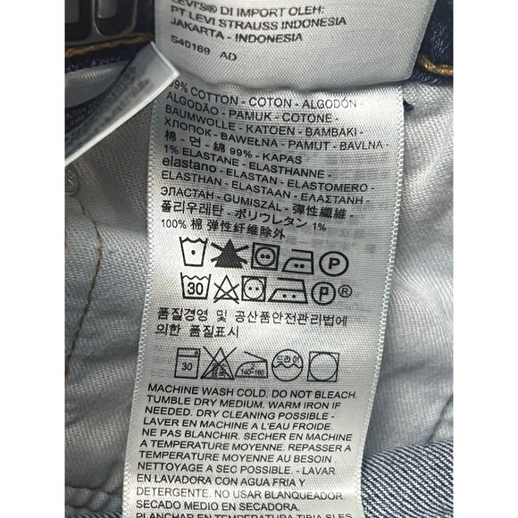 Levis 505 Men's Straight Fit Jeans W38 L34 Blue Denim Casual Streetwear - Picture 12 of 12